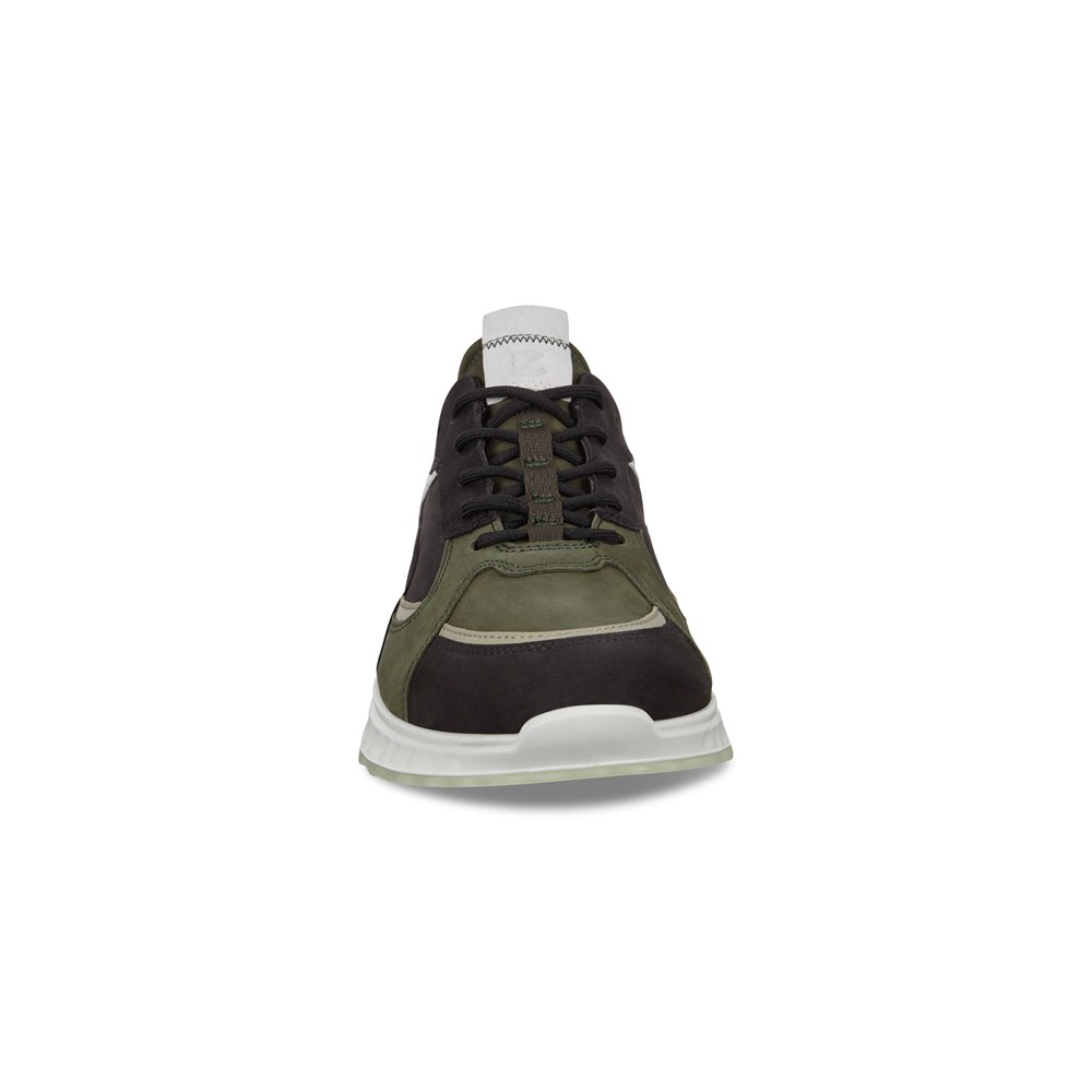 ECCO Mens Sneakers Black/Olive - St.1 - XBS-089317